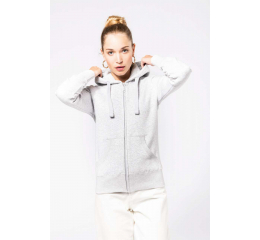 LADIES' FULL ZIP HOODED SWEATSHIRT