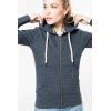 LADIES' VINTAGE ZIPPED HOODED SWEATSHIRT