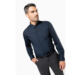 MEN'S LONG-SLEEVED MANDARIN COLLAR SHIRT