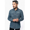 MEN'S LONG-SLEEVED DENIM SHIRT