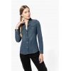 LADIES' LONG-SLEEVED DENIM SHIRT