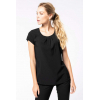 LADIES' SHORT-SLEEVED CREPE BLOUSE