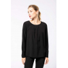 LADIES' LONG-SLEEVED CREPE BLOUSE