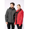 UNISEX 3-LAYER SOFTSHELL HOODED JACKET WITH REMOVABLE SLEEVES