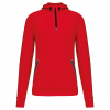 ZIP NECK HOODED SPORTS SWEATSHIRT