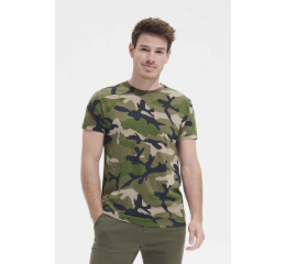 SOL'S CAMO MEN - ROUND COLLAR T-SHIRT