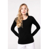 LADIES LONG-SLEEVED CREW NECK T-SHIRT