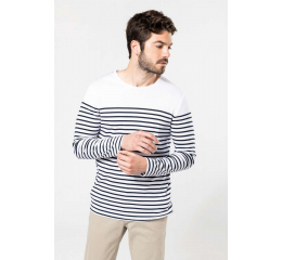 MEN’S LONG-SLEEVED BRETON STRIPE TOP