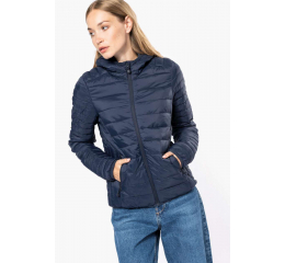 LADIES' LIGHTWEIGHT HOODED PADDED JACKET