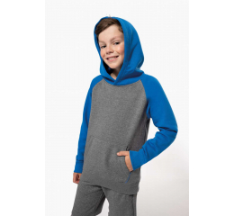 KIDS' TWO-TONE HOODED SWEATSHIRT