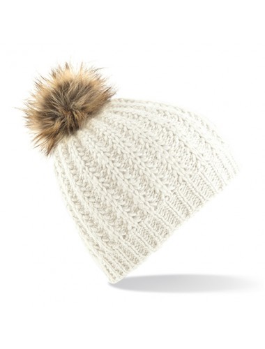 Faux Fur Pom Pom Beanie