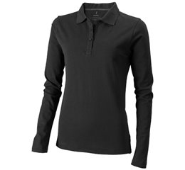 Oakville long sleeve ladies polo