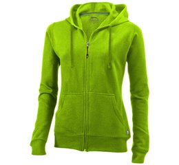 Open full zip hooded ladies sweater