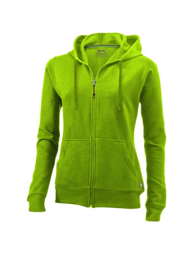 Open full zip hooded ladies sweater