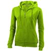 Open full zip hooded ladies sweater