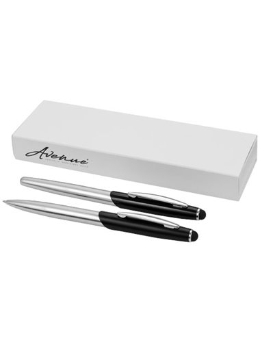 Geneva stylus ballpoint pen and rollerball pen set