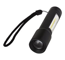 Compact flashlight with COB sidelight