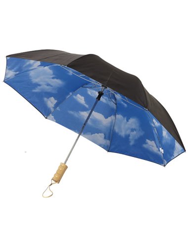 21" Blue skies 2-section automatic umbrella