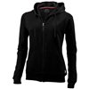 Open full zip hooded ladies sweater