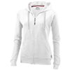 Open full zip hooded ladies sweater