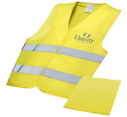 Professional safety vest in pouch