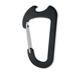 Carabineer with bottle opener  