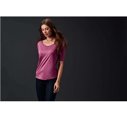 WOMEN’S TRI-BLEND DEEP SCOOP ¾ SLEEVE TEE