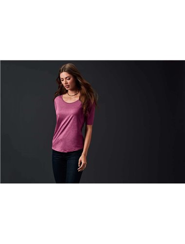 WOMEN’S TRI-BLEND DEEP SCOOP ¾ SLEEVE TEE