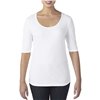 WOMEN’S TRI-BLEND DEEP SCOOP ¾ SLEEVE TEE