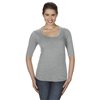 WOMEN’S TRI-BLEND DEEP SCOOP ¾ SLEEVE TEE