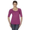 WOMEN’S TRI-BLEND DEEP SCOOP ¾ SLEEVE TEE