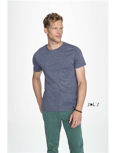 MIXED MEN ROUND COLLAR T-SHIRT