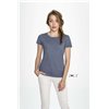 MIXED WOMEN ROUND COLLAR T-SHIRT