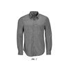 BARNET MEN LONG SLEEVE HEATHER POPLIN SHIRT