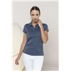 LADIES' SHORT SLEEVE MELANGE POLO SHIRT