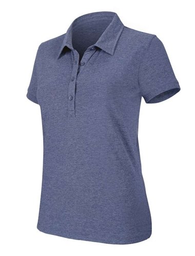 LADIES' SHORT SLEEVE MELANGE POLO SHIRT