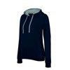 LADIES’ CONTRAST HOODED SWEATSHIRT