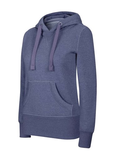 LADIES’ MELANGE HOODED SWEATSHIRT