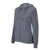 LADIES' MELANGE FULL ZIP HOODED SWEATSHIRT