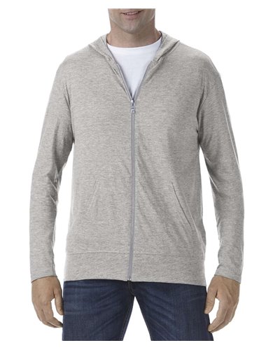 ADULT TRI-BLEND FULL-ZIP HOODED JACKET