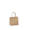 JUTE CANVAS TOTE SHOPPING BAG - SMALL