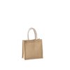 JUTE CANVAS TOTE SHOPPING BAG - SMALL