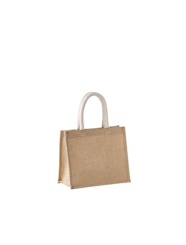 JUTE CANVAS TOTE SHOPPING BAG - MEDIUM