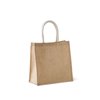 JUTE CANVAS TOTE SHOPPING BAG - LARGE