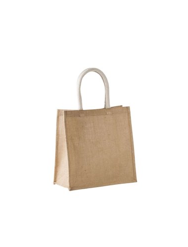 JUTE CANVAS TOTE SHOPPING BAG - LARGE