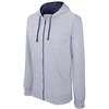 CONTRAST HOODED FULL ZIP SWEATSHIRT