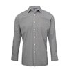 MEN’S MICROCHECK (GINGHAM) LONG SLEEVE COTTON SHIRT