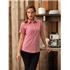 LADIES’ MICROCHECK (GINGHAM) SHORT SLEEVE COTTON SHIRT