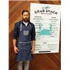 "DOMAIN" CONTRAST DENIM BIB APRON