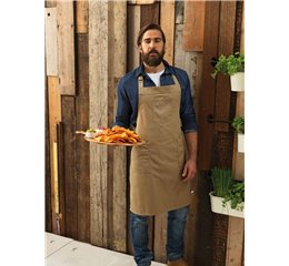 COTTON "CHINO" BIB APRON